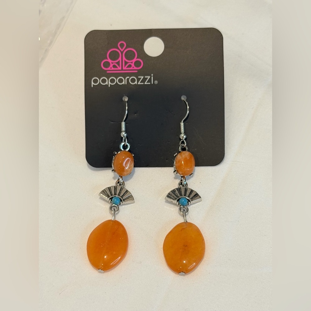 Paparazzi Creative Cascade - Earrings Orange Fashion Fix
